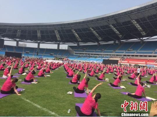 千名孕妇瑜伽挑战 网友感叹场面太壮观了