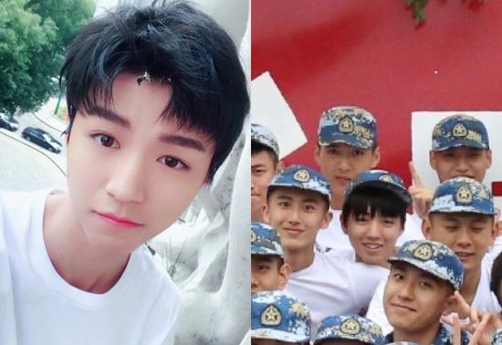王俊凯军训照曝光——集帅气呆萌于一身