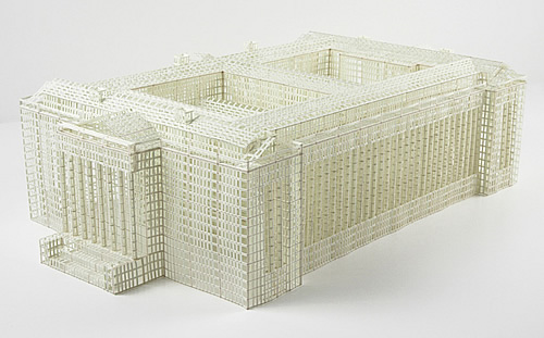 手工切割纸艺术作品 错综复杂的纸结构