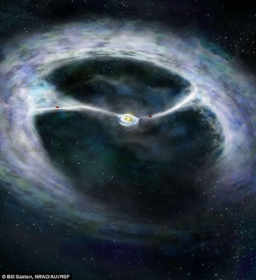 首次观测到 年轻的行星“狼吞虎咽”恒星气体