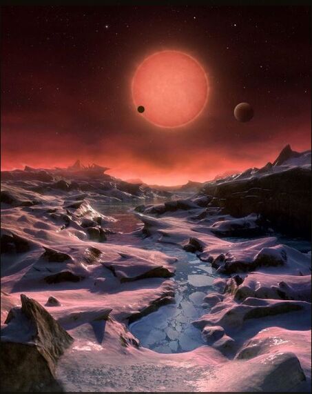 3颗行星围绕矮星转动的够想图 3颗行星围绕矮星转动的够想图